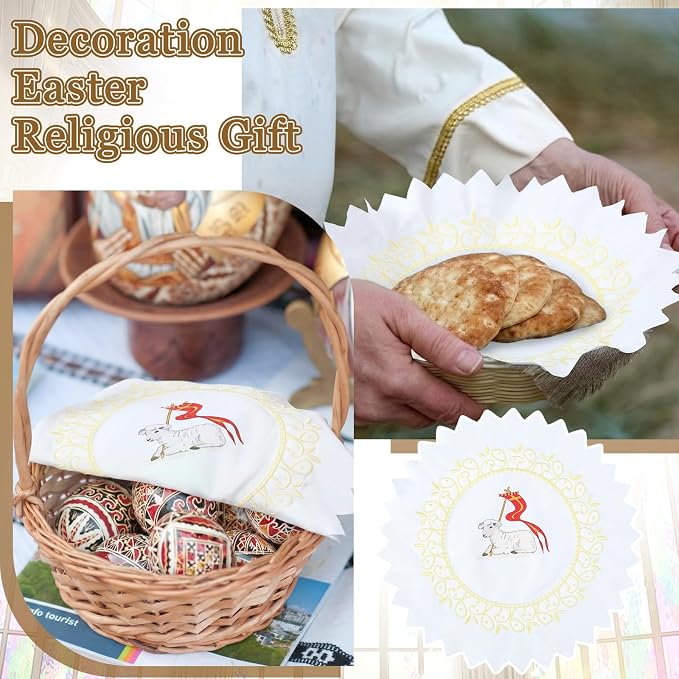 Polish Traditional Easter Embroidered Basket Cover Table Decoration Easter - Image 6