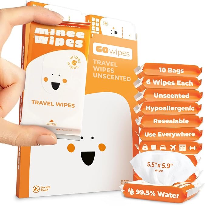 Impossibly Compact Travel Wipes by MINEEWIPES