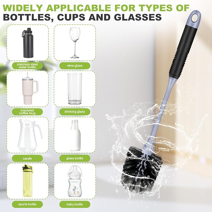 Long Handle Bottle Brush, Reusable Water Bottle Cleaner Brush, Flexible Scrub - Image 6