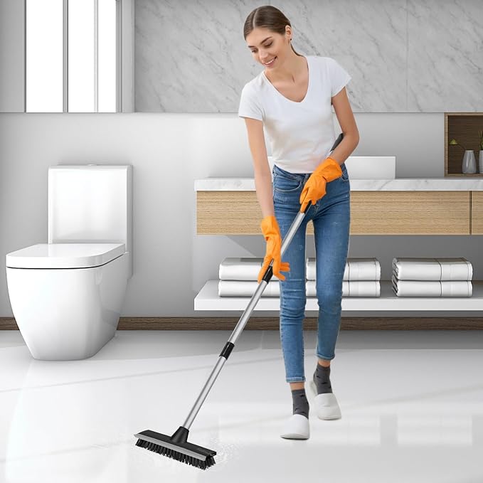 SetSail Floor Scrub Brush with 51-Inch Long Adjustable Handle 2 in 1 Scrape - Image 6