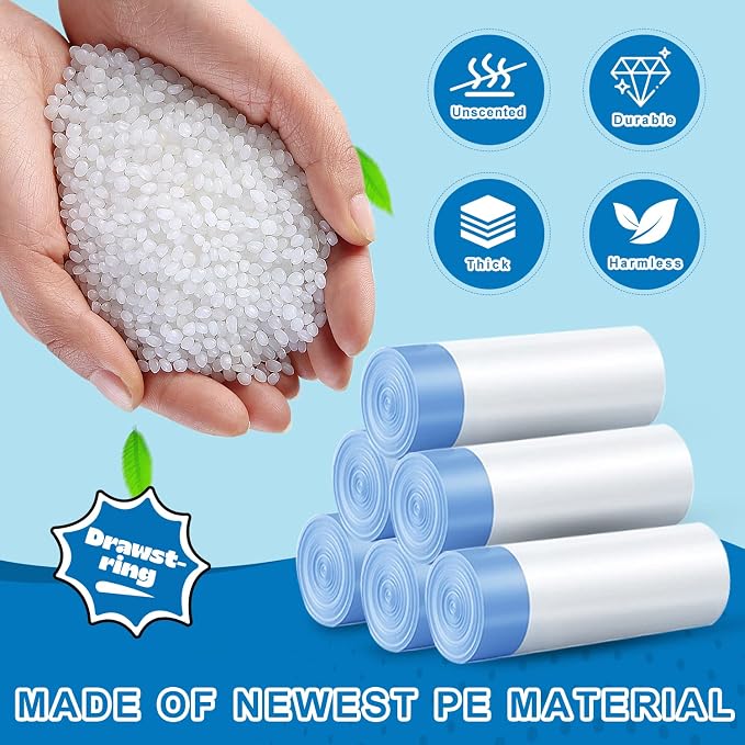2 Gallon Trash Bags Drawstring 0.96 Mil - Image 4