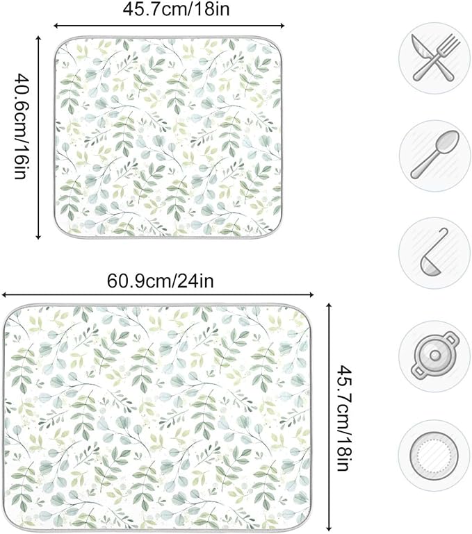 Eucalyptus Leaves Dish Drying Mat - Image 3