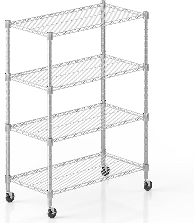 Himimi 4-Tier Heavy Duty Steel Wire Rack Storage Shelving, Adjustable Metal - Image 7
