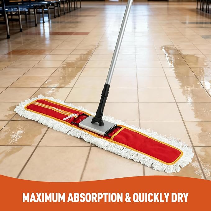 36" Commercial Dust Mops for Floor Cleaning Heavy Duty Floor Duster Mop - Image 6