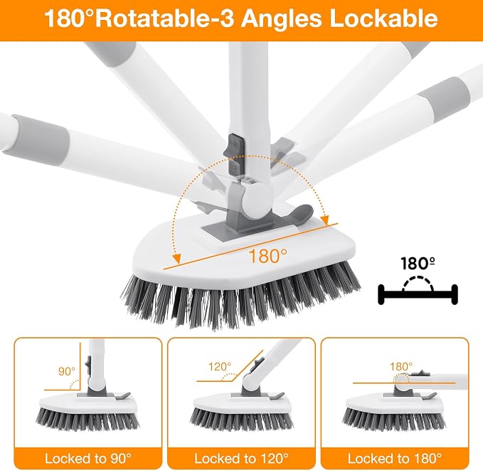 4 in 1 Shower Scrubber Cleaning Brush, Tub and Tile Scrubber - Image 3