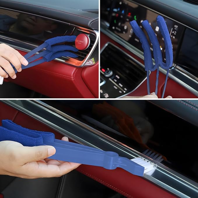 Mini Duster for Car Air Vent, Vehicle Air Conditioner Cleaner & Brush - Image 4