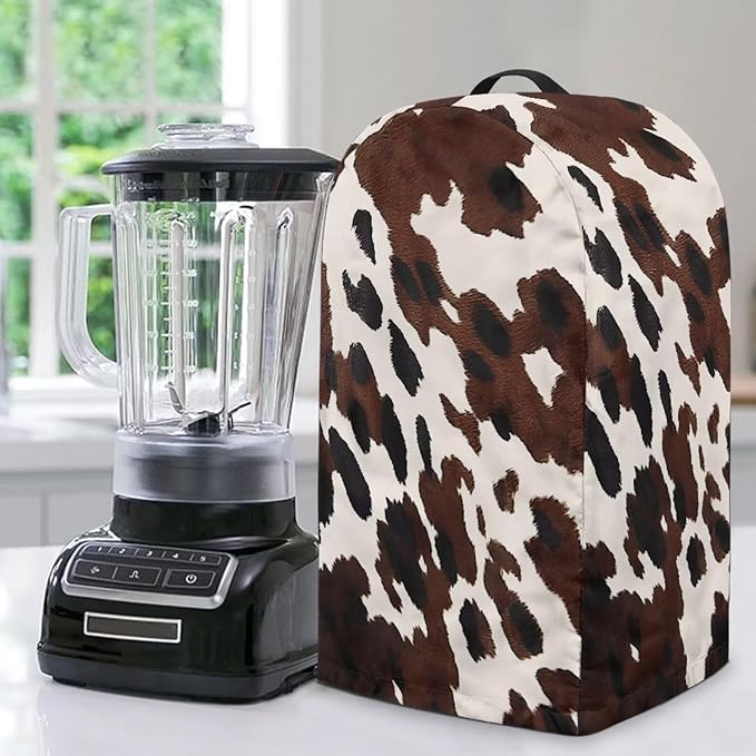 Cow Pattern Blender Cover Kitchen Blender Dust Covers with Drawstring Food Processor Dust Covers Stand Mixer Case Coffee Maker Appliance Cover for Home Kitchen Indoor