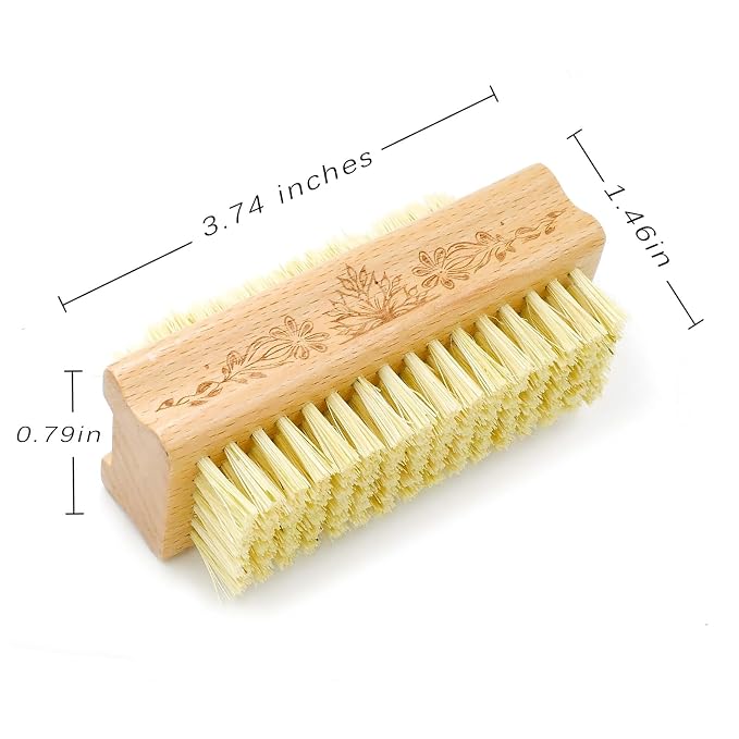 Wooden Fingernail Brush & Nail Scrubber to Clean Under Nails, Hand and Toenail - Image 3