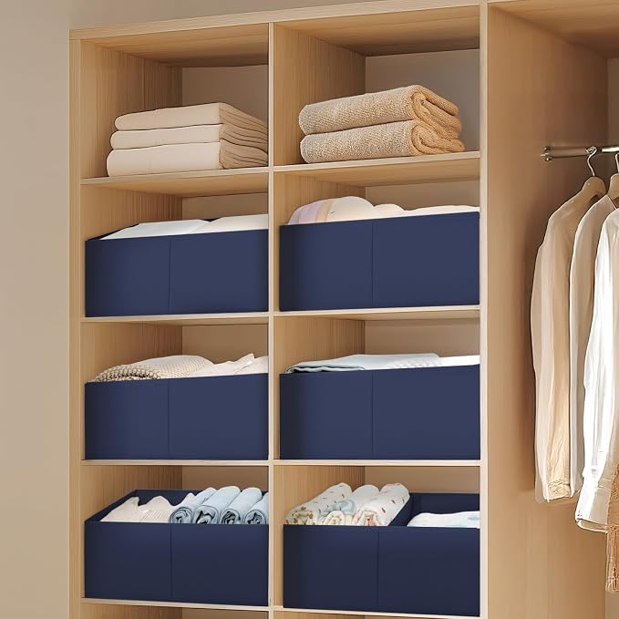 DIMJ Large Closet Shelf Organizer Bins 8Packs - Image 5