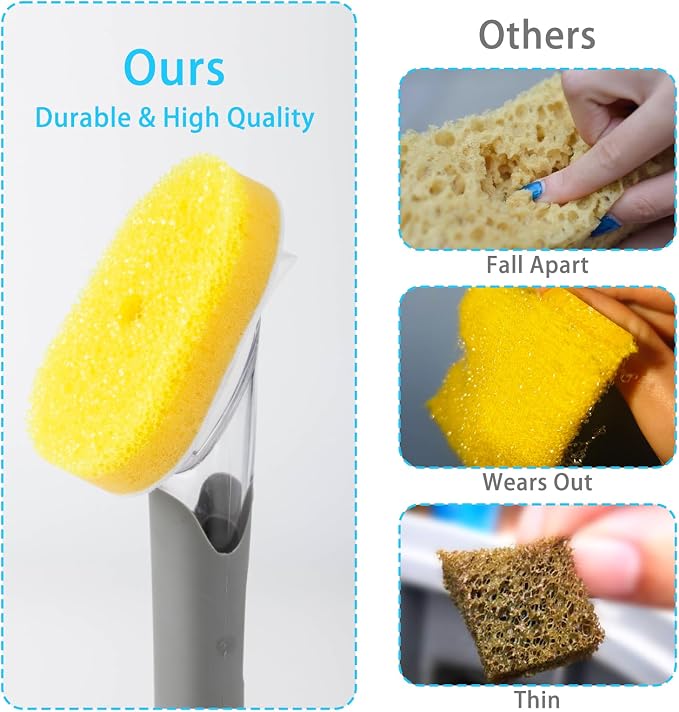 8 Packs Dish Wand Sponge Refills Compatible - Image 6