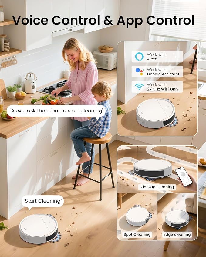 OKP Robot Vacuum and Mop Combo K5 Ultra Small Robotic Cleaner - Image 9