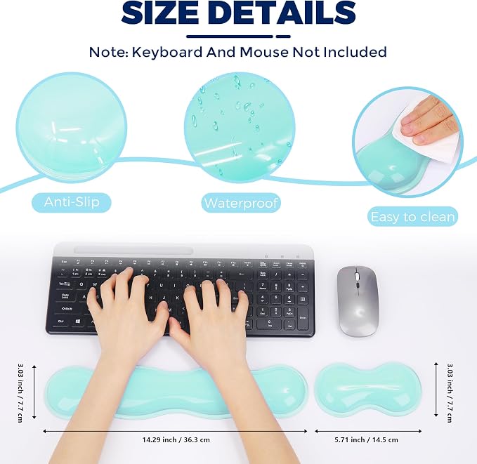 Gel Wrist Rest for Keyboard and Mouse, Wrist Rest for Keyboard, Mouse Wrist - Image 4