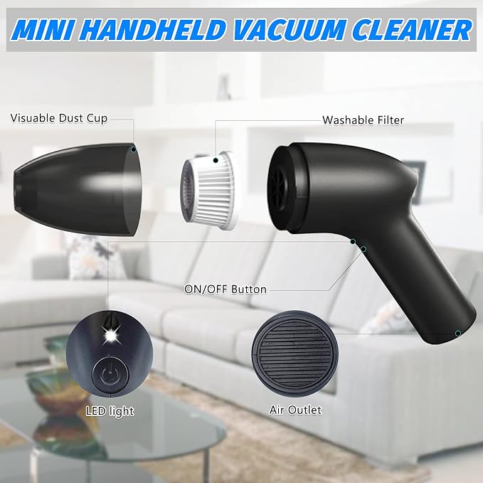 4.3Kpa Keyboard Vacuum Cleaner Mini：Handheld Computer Vacuum Cordless - Image 6