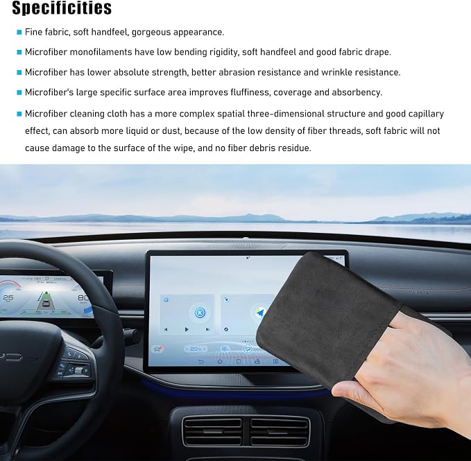 Car Screen Cleaner, Microfiber Auto Screen Cleaning Pad, Foldable Touch Screen - Image 3