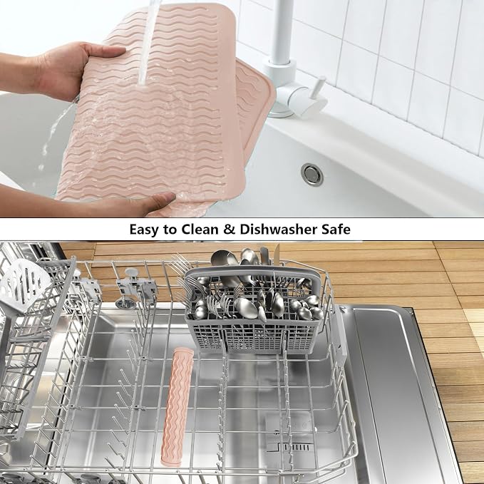 ZLR Silicone Dish Drying Mat for Kitchen Counter, Eco-Friendly Fast Dry Dish Mat - Image 8