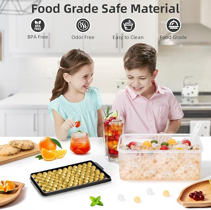 WIBIMEN Mini Ice Cube Trays, Small Tiny Round Pebble Crushed Nugget Ice Trays - Image 4