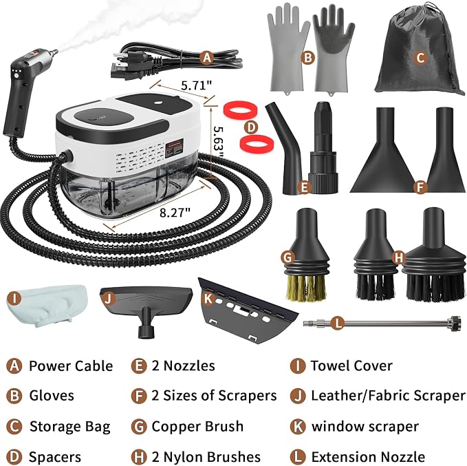 Handheld Steam Cleaner for Home, 2500W High Temperature Pressurized Machine - Image 2