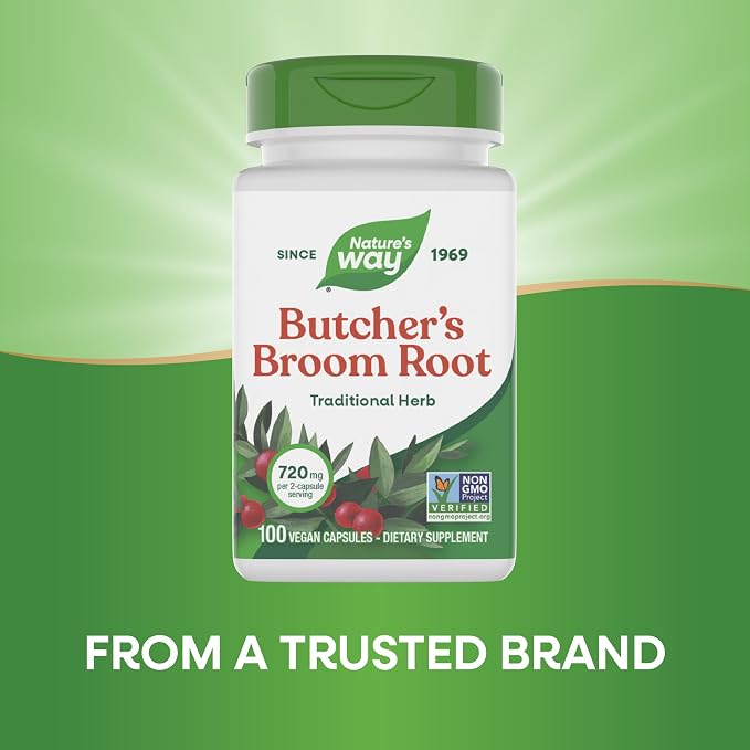 Nature's Way Butcher’s Broom, Traditional Herb, 720 mg per 2-Capsule Serving - Image 4