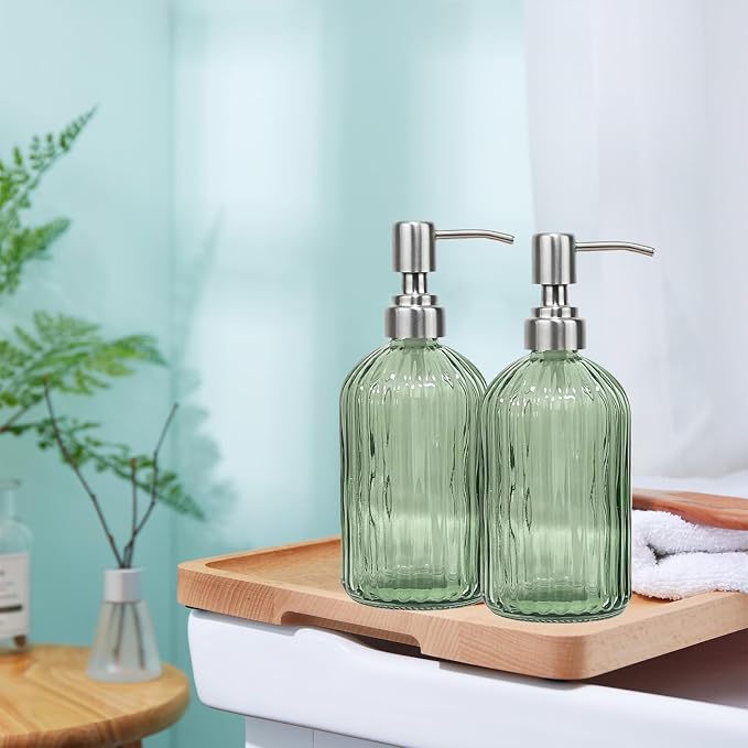 14Oz Green Soap Dispenser Bathroom - Image 4