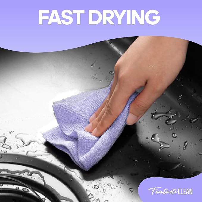Fantasticlean Microfiber Cleaning Cloth Roll 4 Rolls 240 Pack, Tear Away - Image 3