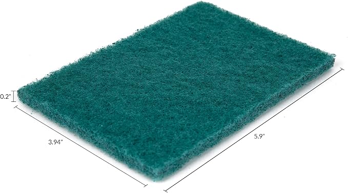 50-Pack Heavy Duty Green Scouring Pads 4x6 Inch | Reusable Non-Scratch Scrub - Image 3