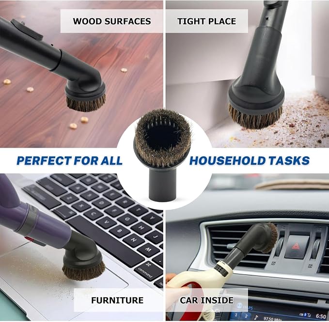 Round Horse Hair Vacuum Brush Attachment - Image 9