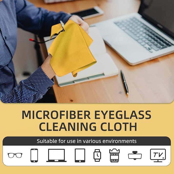Suede Eyeglass Cloth 15.8 X 15.8 Inches Extra Large Cleaning Cloth Washable - Image 2
