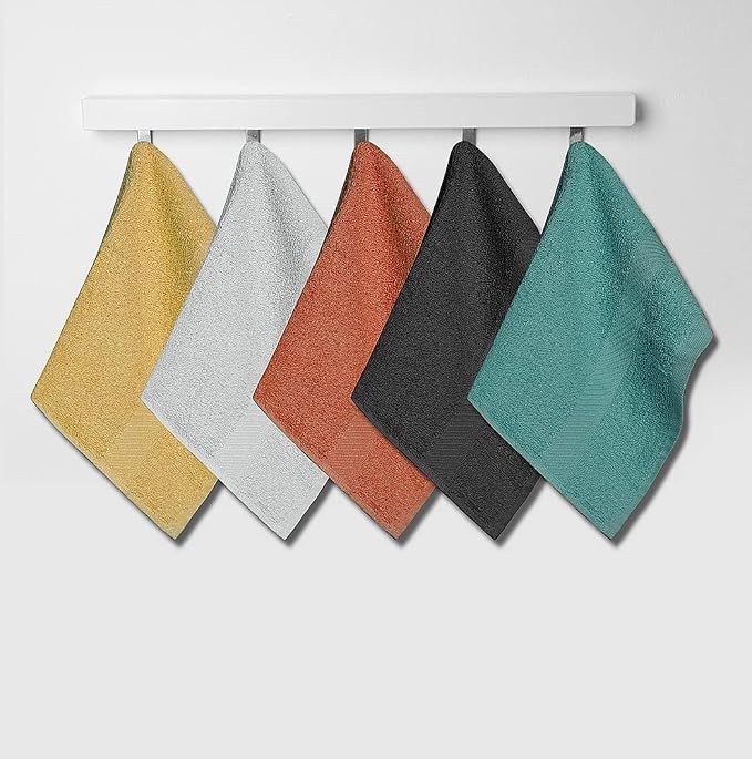 ZUPERIA 100% Cotton Bath Wash Cloths 24 Pack - Image 7