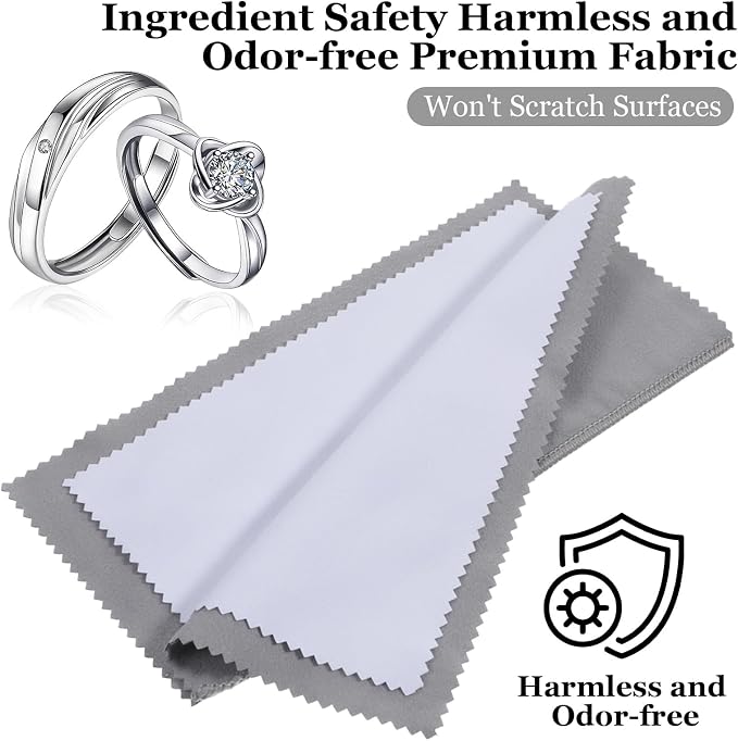 30 Pcs Silver Jewelry Polishing Cloths 6 x 8 inches Jewelry Cleaning Cloth - Image 4