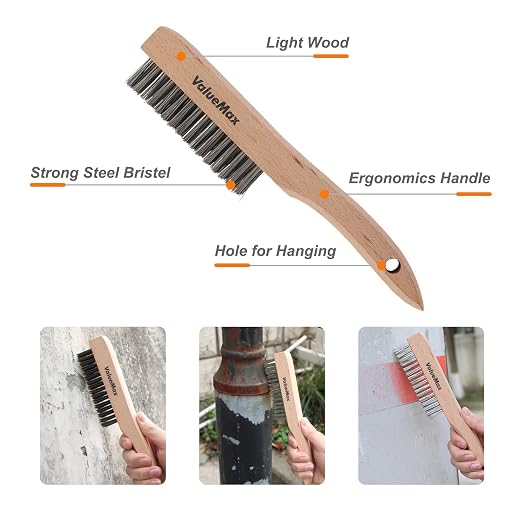 ValueMax Wire Brush Set, Heavy Duty Stainless Steel Wire Scratch Brush - Image 4