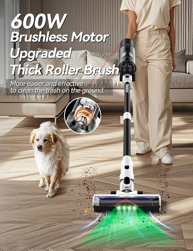Cordless Vacuum Cleaner, 600W 50KPA 70Mins Cordless Stick Vacuum Cleaner - Image 4