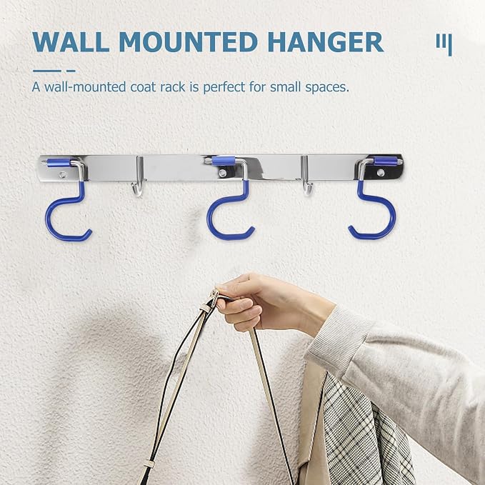 BESPORTBLE Stainless Steel Wall-Mounted Mop Holder and Multi-Function Storage - Image 5