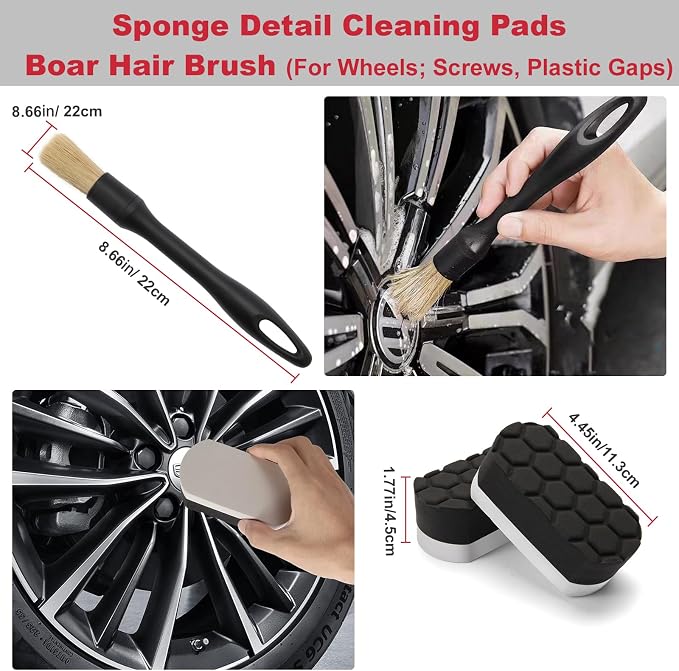 8PCS All-in-One Wheel & Tire Cleaning Kit - Image 6