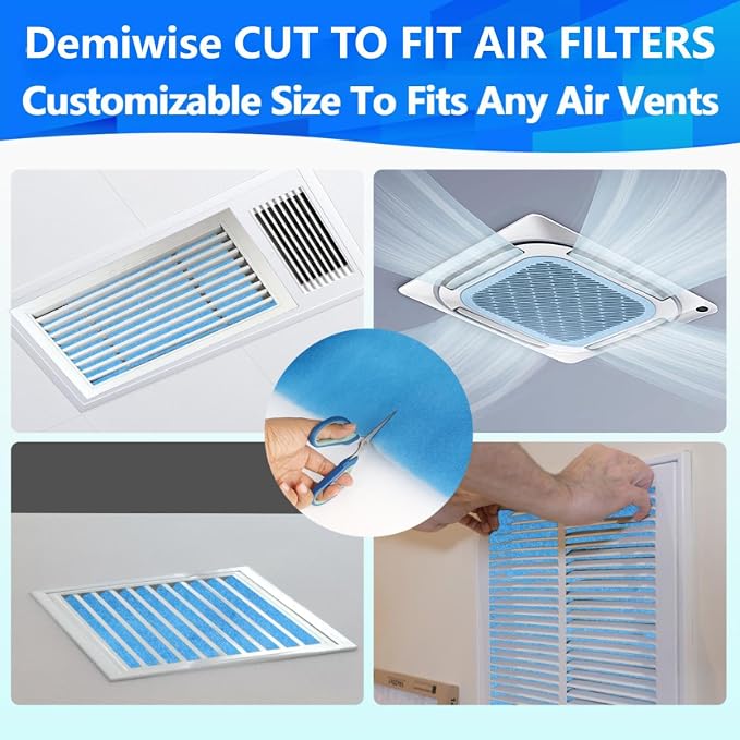 14" x140" Air Vent Filters, Cut to Fit Air Filter, MERV 8 Triple Vent Filter - Image 6