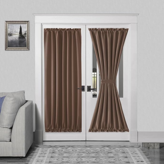 DWCN French Door Curtains – Rod Pocket Thermal Blackout Curtain by DWCN