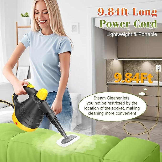 Handheld Pressurized Steam Cleaner, 1050W Multi-Surface Steamer - Image 6