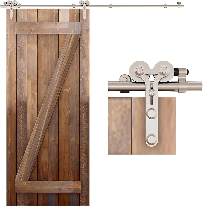 TSMST 11FT Sliding Barn Door Hardware Kit, Stainless Steel Heavy Duty Sturdy by TSMST