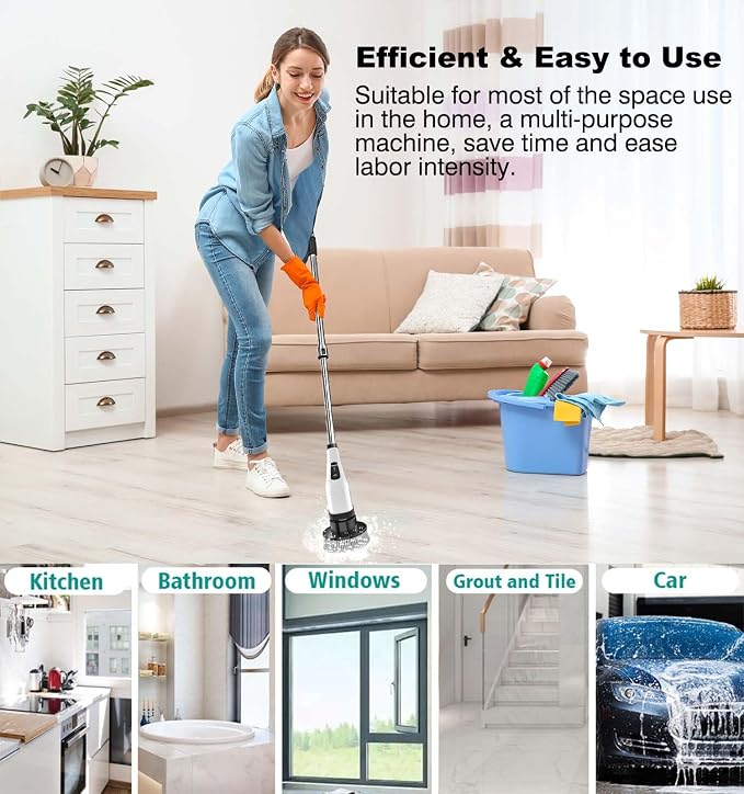 MGLSDeet Electric Spin Scrubber Scrub Brush, Rechargeable Cleaning Brush - Image 2