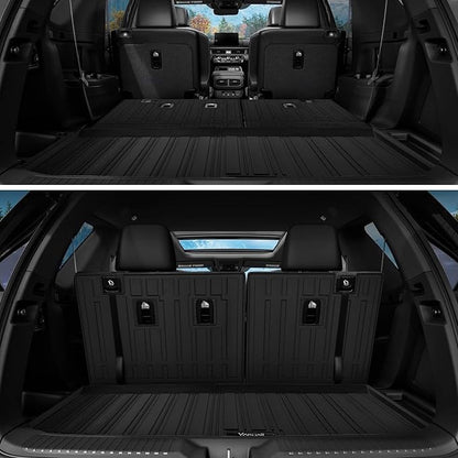 Custom for 2016-2025 Honda Pilot Cargo Mats Trunk Liner and 3rd Rear Seat Backrest Mats All Weather TPE Protection Mat Accessories (for 2016-2025 Honda Pilot)