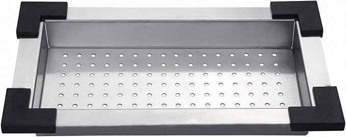 Kraus Stainless Steel Colander, 17 1/2" x 9 1/2" x 2 1/4" by KRAUS
