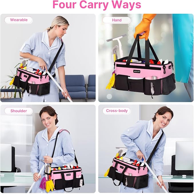 Large Wearable Cleaning Caddy Bags, Cleaning Supplies Storage Bag - Image 6