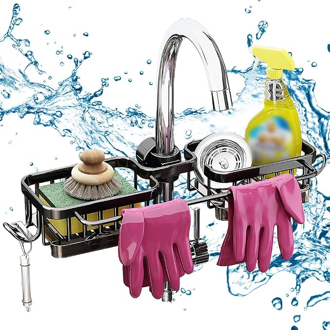 Sink Organizer Rack for Kitchen and Bathroom, 2024 New Kitchen Sink Faucet by Eadwe
