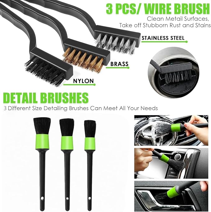 Viewsun 30pcs Car Cleaning Kit, Car Interior Detailing Kit - Image 5