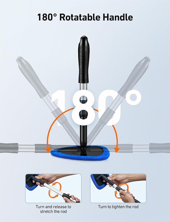AstroAI Windshield Cleaner Tool, Car Interior Window Detailing Cleaning Kit - Image 4
