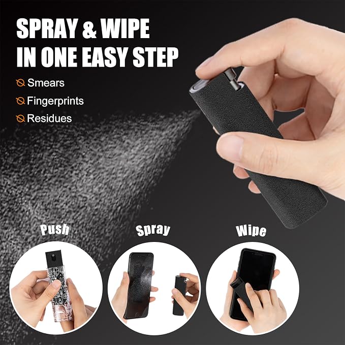 walrfid 2 Pack Car Screen Cleaner, Computer Screen Cleaner Spray and Wipe - Image 3