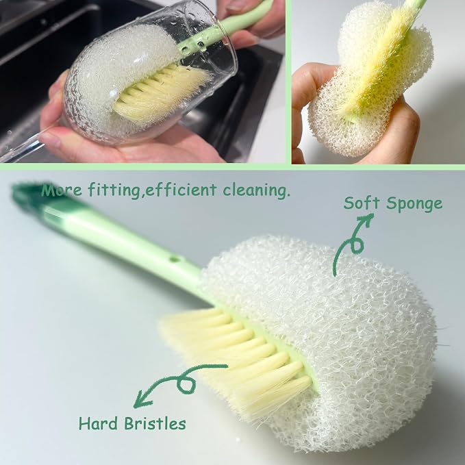 Water Bottle Brush with 5-in-1 Multi-Function, Baby Bottle Brush - Image 4