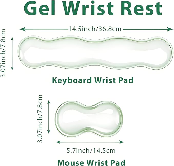 Gel Keyboard and Mouse Wrist Rest Set, 2-PC Cute Wrist Rest - Image 2