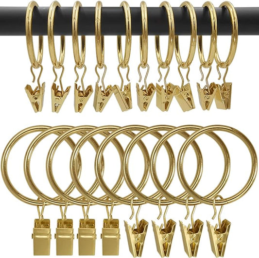 100 Pack Metal Curtain Rings by AMZSEVEN