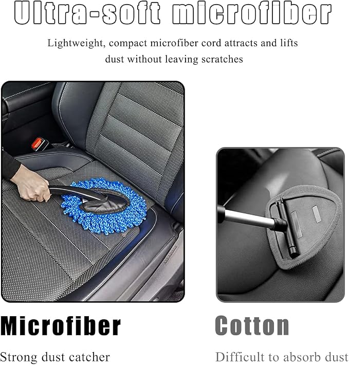 2 PCS Car Dash Duster Brush, Super Soft Microfiber Multi-Functional Car - Image 5