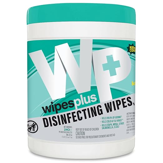 WIPESPLUS Disinfecting Surface Wipes Canister Bleach Free by WIPESPLUS